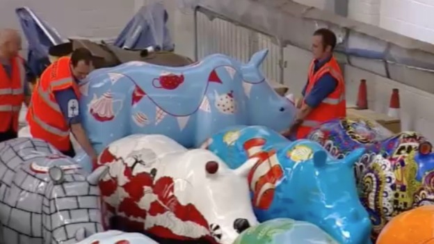 Rhino sculptures