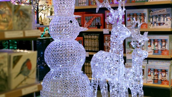 christmas display in shop