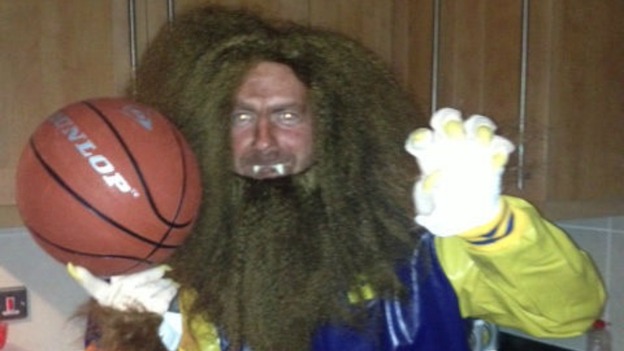 Bestie from Manchester is dressed as Teen Wolf, from the 80s film.
