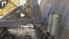 Syrian State TV showed these pictures of gas canisters being destroyed.