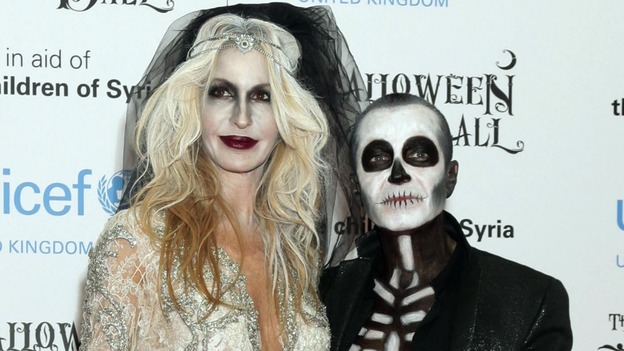 Julien Macdonald and Melissa Odabash at the UNICEF UK Halloween Ball at One Mayfair in London.