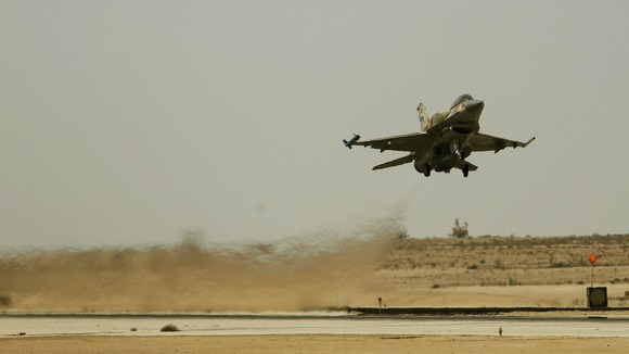 An Israeli F-16 fighter aircraft, which would have been capable of carrying out the strike against Syria.
