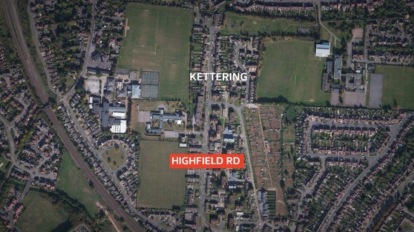 Police have cordoned off a part of Highfield Road in Kettering.