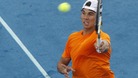 Spain's Rafael Nadal at the Madrid Open tennis tournament on a new blue clay court 
