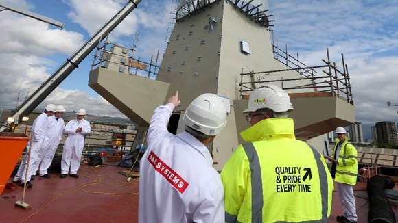 Staff at BAE Systems in Scotstoun in Scotland.
