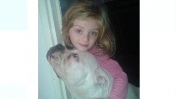 Lexi with the dog that is believed to have attacked her