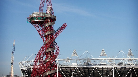 'The Orbit' tower in front of the Olympic Stadium