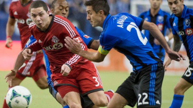 Ephraim, pictured left, has recently returned from a spell in the MLS with Toronto FC.