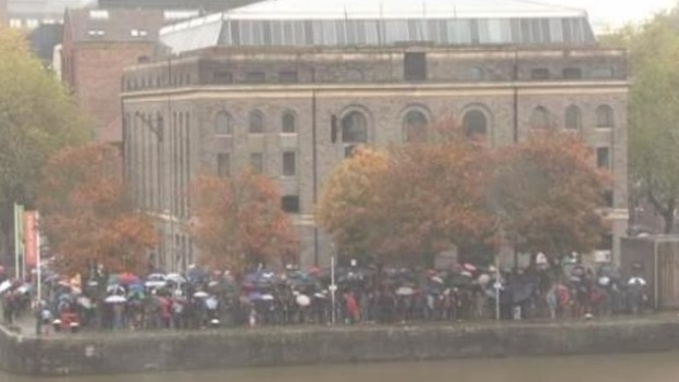 Crowds braved the rain at the Bristol auditions for a 'major movie' said to be the new Star Wars film
