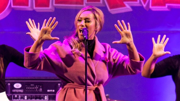 Leona Lewis had the honour of switching on the famous Christmas lights.