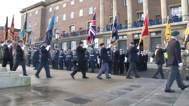 Remembrance service in Norwich