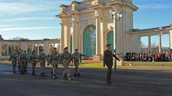 Remembrance service at Victoria Embankment, Nottingham