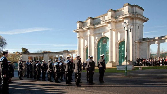Remembrance service at Victoria Embankment, Nottingham
