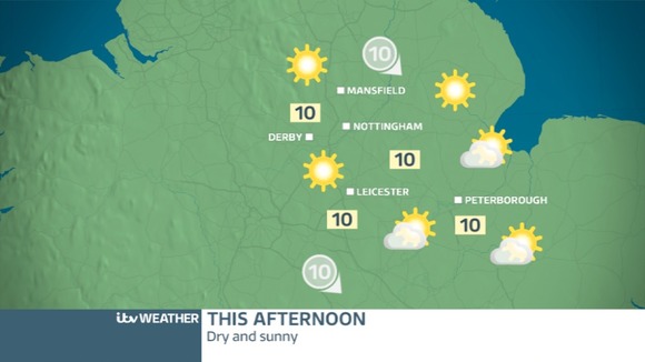 EAST MIDLANDS TUESDAY FORECAST