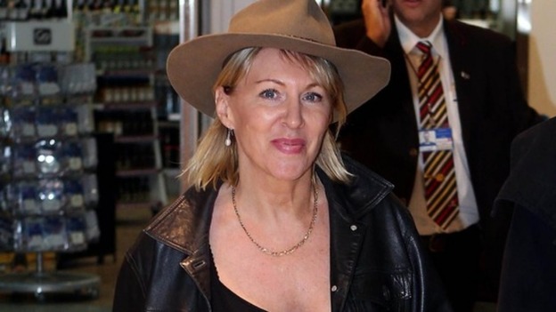 Conservative MP Nadine Dorries pictured at the airport on her way back from Australia last year.
