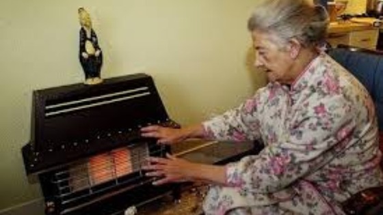 A pensioner suffering from fuel poverty