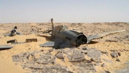 A WWII Kittyhawk P-40 fighter plane