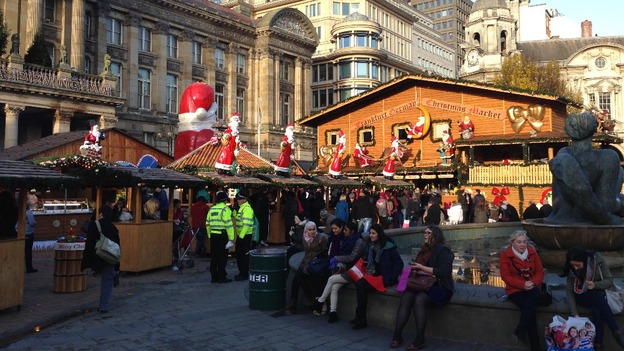 Shoppers enjoy Birmingham Christmas Market today