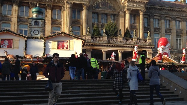 Shoppers in Victoria Square head to the opening day of the German Market