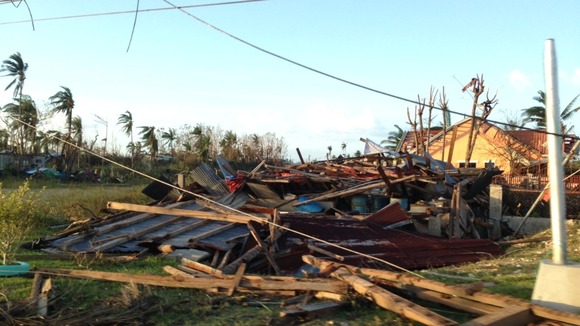 Collapsed house