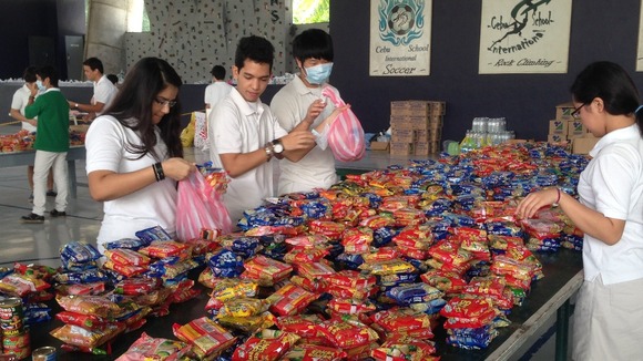 pupils packing bags