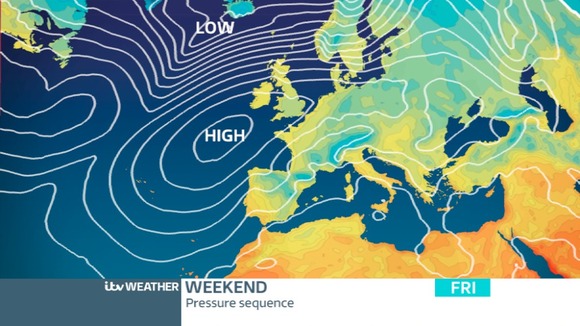 Pressure Chart: High Pressure keeping it settled today