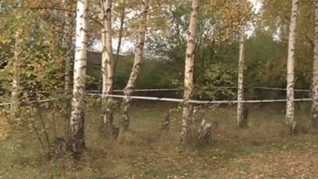 The area where a body was found yesterday