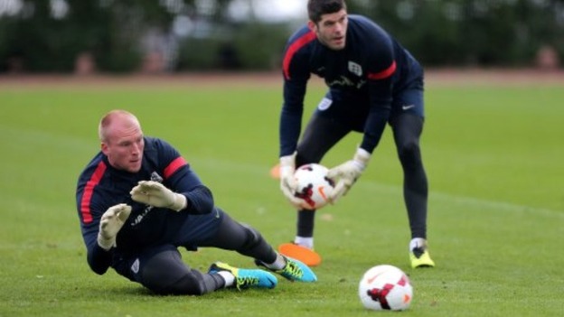 Fraser Forster has been preferred to Norwich City's John Ruddy.