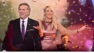 BBC Children in Need 2013 presenters Sir Terry Wogan and Tess Daly.