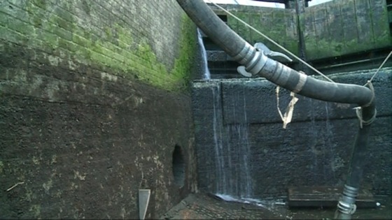 The lock's pipework