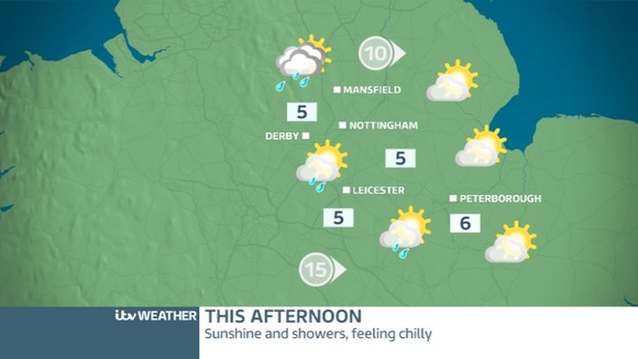 EAST MIDLANDS WEDNESDAY FORECAST