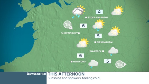 WEST MIDLANDS WEDNESDAY FORECAST