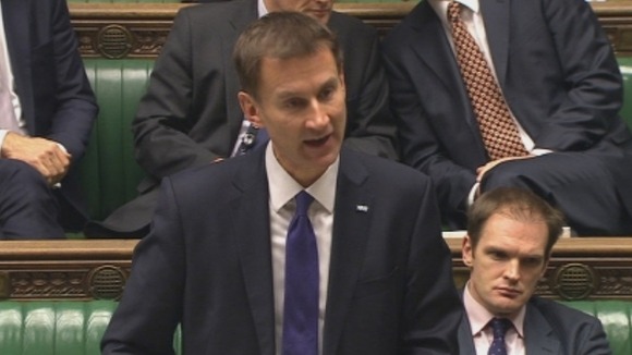 Health Secretary Jeremy Hunt addresses the House of Commons.