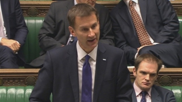 Health Secretary Jeremy Hunt addresses the House of Commons.