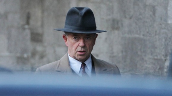 Actor Michael Kitchen during filming in 2012
