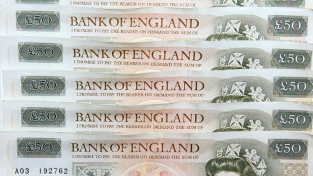 Bank notes worth tens of thousands of pounds have been found floating in a river in Spalding.