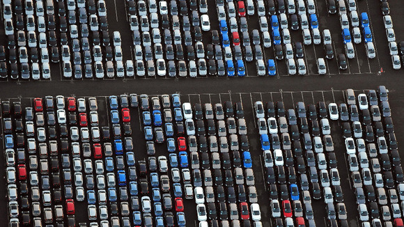 Thousands of cars at the Nissan plant in Sunderland