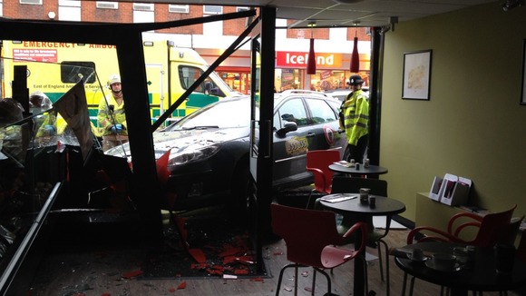 The incident happened at around 9:15 am at the Flour and Bean on the town's High Street.