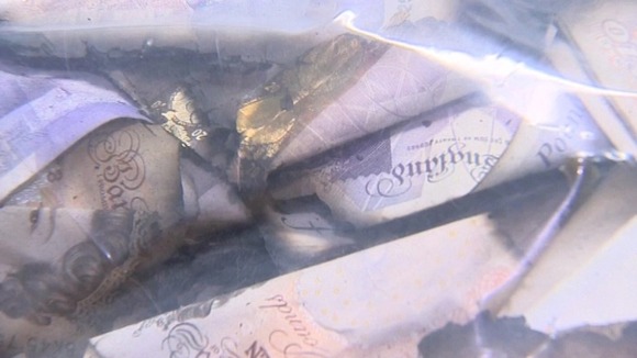 £60,000 was found floating down a river in Spalding.
