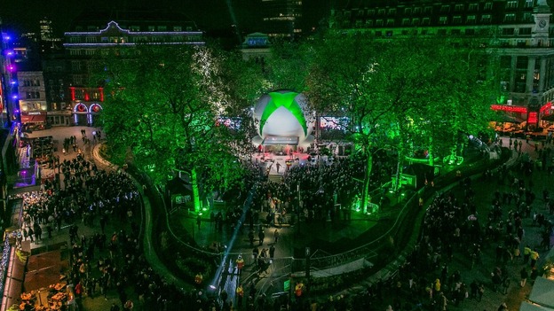 The launch of Xbox One in Leicester Square, central London.