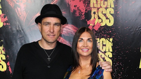 Vinnie Jones and wife Tanya Jones at a movie premiere in 2010