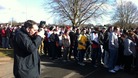 Stevenage fans outside the Lamex Stadium ahead of the FA Cup 5th round tie with Tottenham
