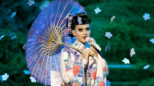 Katy Perry performs Unconditionally at the 41st American Music Awards in Los Angele