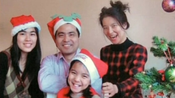 The Ding family were stabbed to death