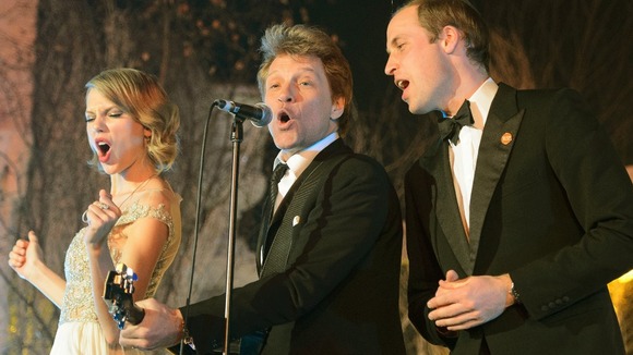 Prince William duets with Taylor Swift and Bon Jovi