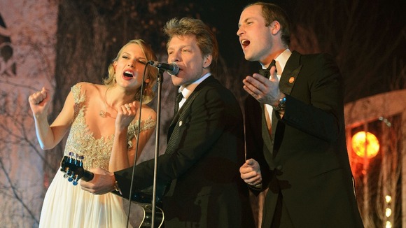 Prince William duets with Taylor Swift and Bon Jovi
