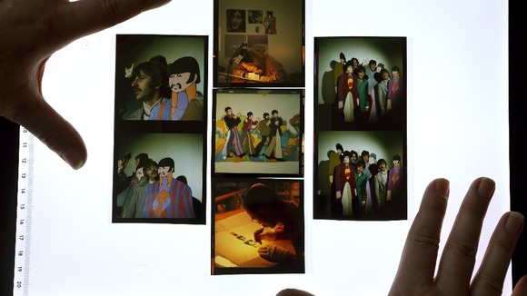 The collection contains previously unpublished colour transparencies of The Beatles.