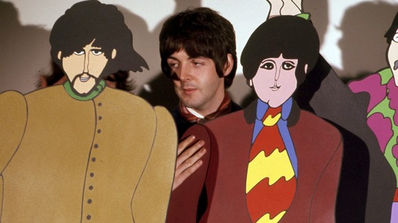 Paul McCartney with his animated self.
