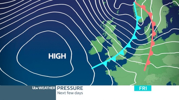 PRESSURE CHART FRIDAY: A Cold Front will spread south-east