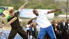 Prince Harry and Usain Bolt